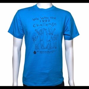 90s Bright Blue Big Brothers Big Sisters Tee